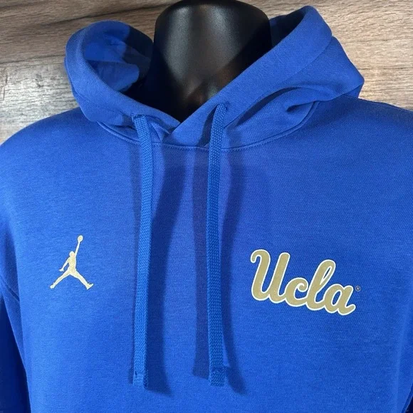 Jordan UCLA Bruins Men's Blue Long Sleeve Hoodie Medium - Picture 2 of 8
